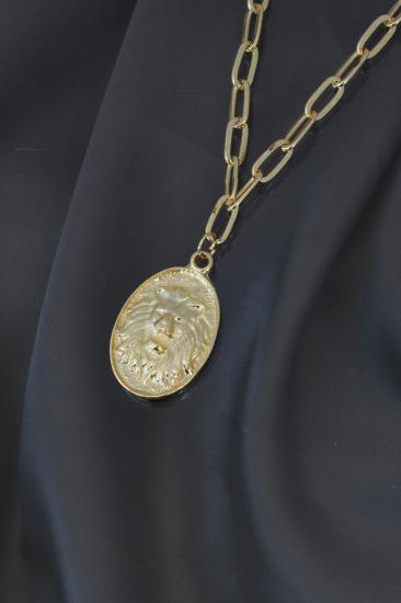 Yeni Sezon Aslan Tasarımlı Madalyon Kolye